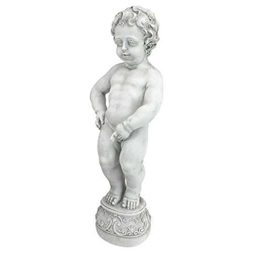Toscano Manneken Boy Piped Pond Spitter Statue - Antique Stone