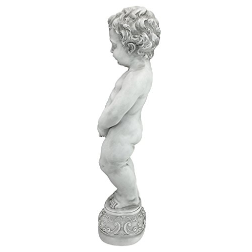 Toscano Manneken Boy Piped Pond Spitter Statue - Antique Stone