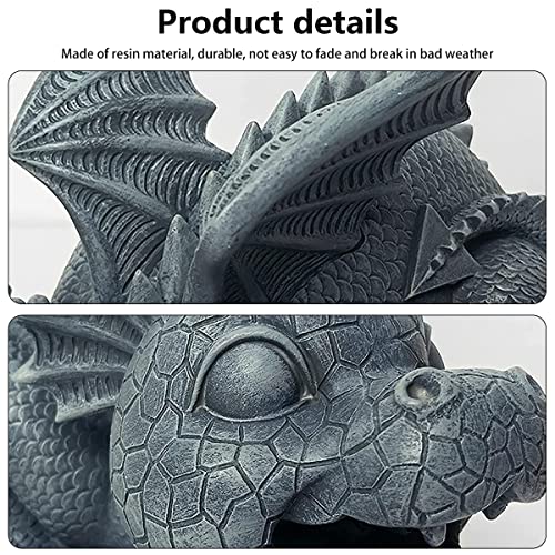 Resin Dragon Fountain for Outdoor Garden Decor (Running)