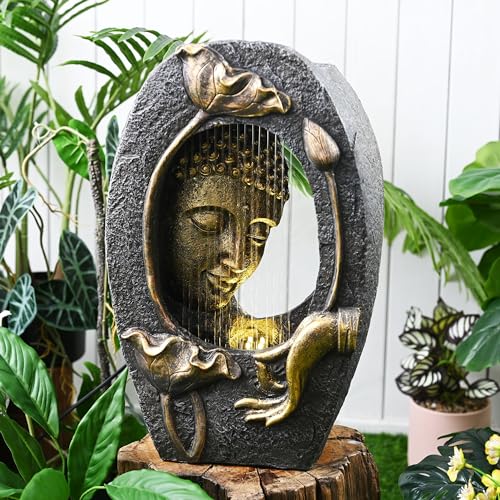 Teresa's Collections LED Water Fountain for Garden Decor