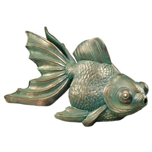 Butterfly Koi Piped Spitter Statue for Indoor/Outdoor Decor