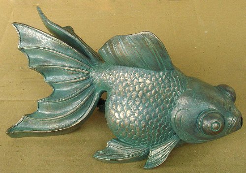 Butterfly Koi Piped Spitter Statue for Indoor/Outdoor Decor