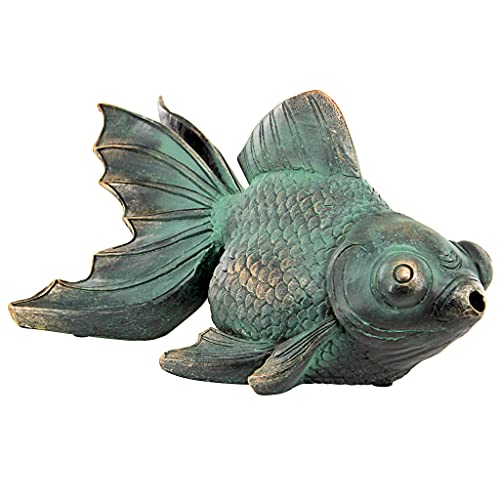 Butterfly Koi Piped Spitter Statue for Indoor/Outdoor Decor