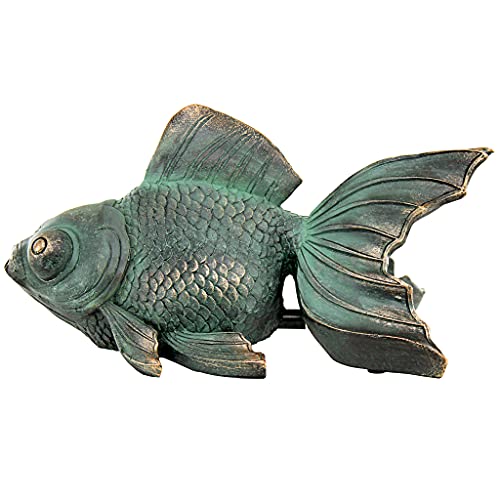 Butterfly Koi Piped Spitter Statue for Indoor/Outdoor Decor
