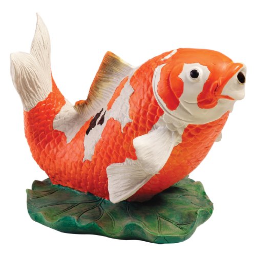 Asian Koi Piped Spitter Statue for Beautiful Decor