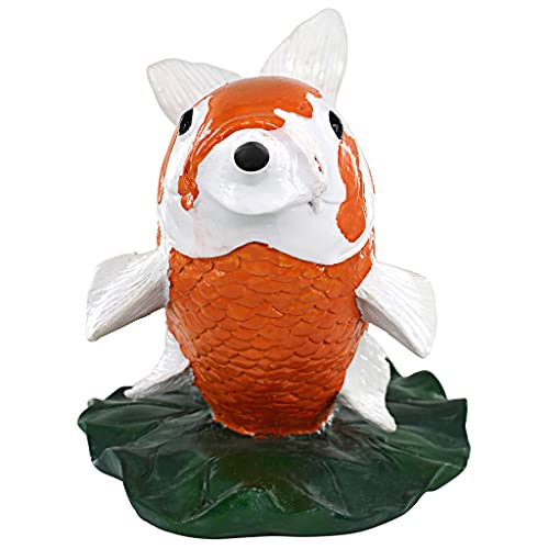 Asian Koi Piped Spitter Statue for Beautiful Decor