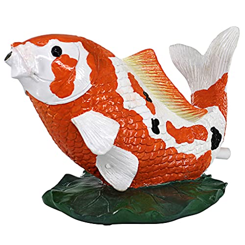 Asian Koi Piped Spitter Statue for Beautiful Decor