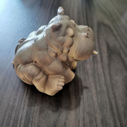 Realistic Hippo Pond Spitter Statue for Garden Decoration