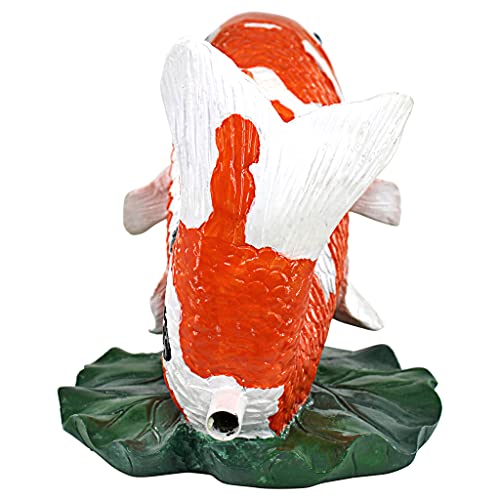 Asian Koi Piped Spitter Statue for Beautiful Decor