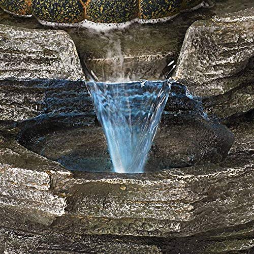 Rustic Zen Outdoor Buddha Fountain with LED Light