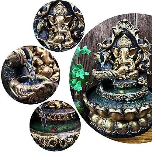 Ganesha Elephant Buddah Tabletop Fountain for Home Decor