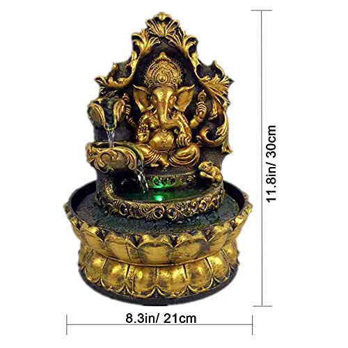 Ganesha Elephant Buddah Tabletop Fountain for Home Decor