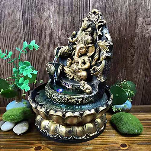 Ganesha Elephant Buddah Tabletop Fountain for Home Decor
