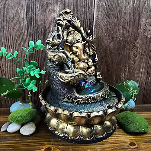 Ganesha Elephant Buddah Tabletop Fountain for Home Decor