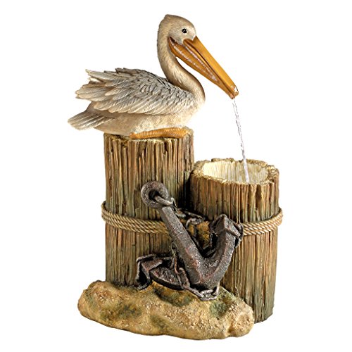 Pelican Seashore Roost LED Water Fountain for Garden