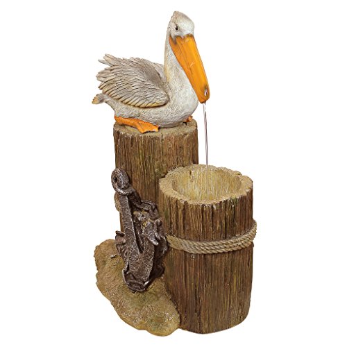 Pelican Seashore Roost LED Water Fountain for Garden