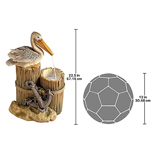 Pelican Seashore Roost LED Water Fountain for Garden