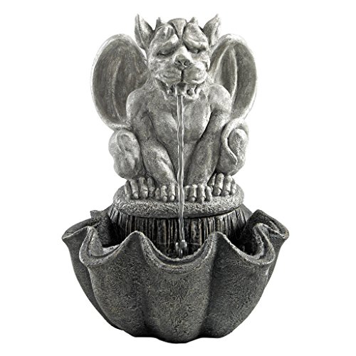 Gothic Gargoyle Statue Tabletop Water Fountain Decor