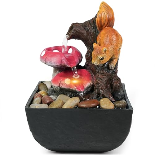3 Tiered Indoor Tabletop Water Fountain with Light