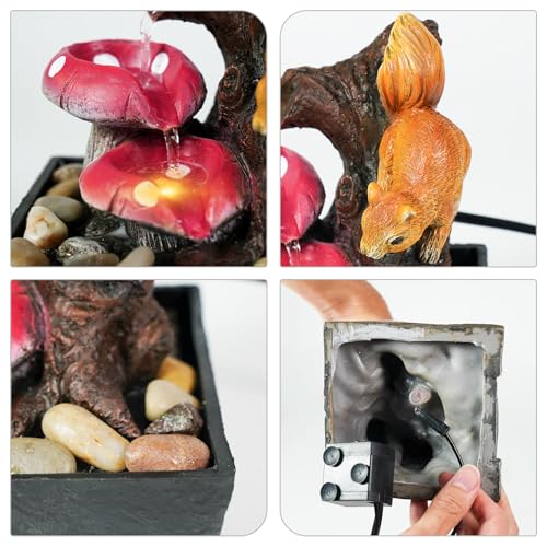 3 Tiered Indoor Tabletop Water Fountain with Light