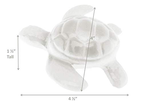 Set of 2 4 Inch Ceramic Sea Turtle Figurines