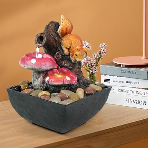 3 Tiered Indoor Tabletop Water Fountain with Light