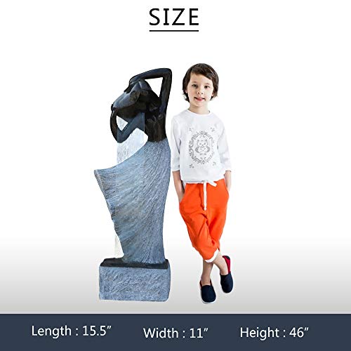 Large Fiberglass Decorative Water Fountain - 46" Height