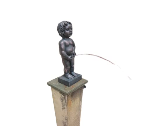 Belgian Boy Manneken PIS Spitter Fountain Statue - Black