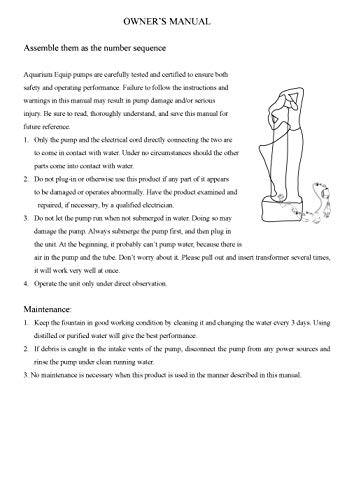 Large Fiberglass Decorative Water Fountain - 46" Height