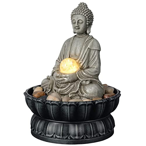 Smile Buddha Tabletop Fountain for Office & Home Decor