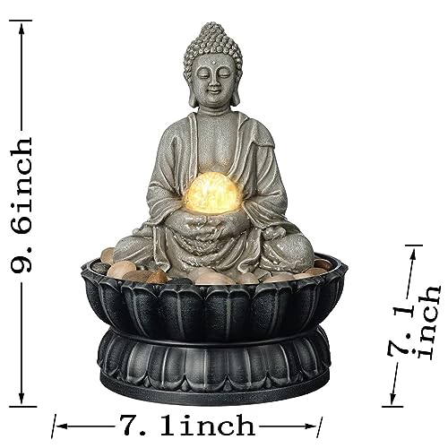 Smile Buddha Tabletop Fountain for Office & Home Decor