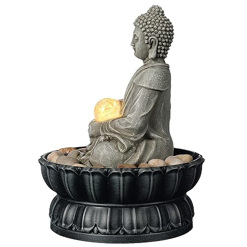 Smile Buddha Tabletop Fountain for Office & Home Decor
