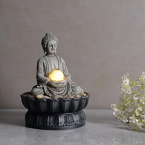 Smile Buddha Tabletop Fountain for Office & Home Decor