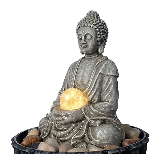 Smile Buddha Tabletop Fountain for Office & Home Decor