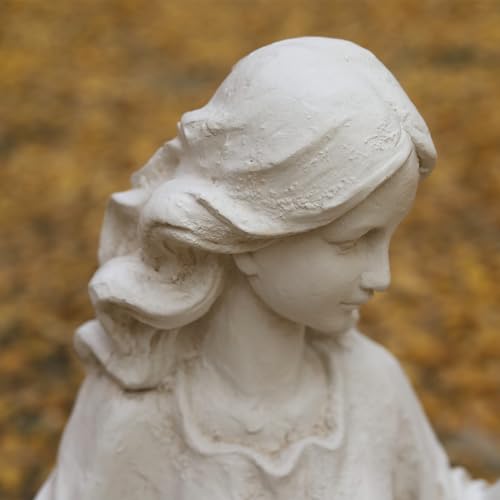 40 Inch Garden Nymph Maid Statue Birdbath Sculpture