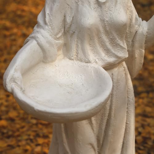 40 Inch Garden Nymph Maid Statue Birdbath Sculpture
