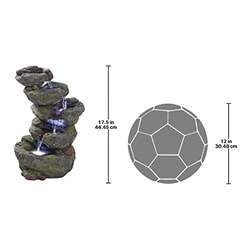 Illuminated Breakneck Falls Garden Fountain for Indoor & Outdoor