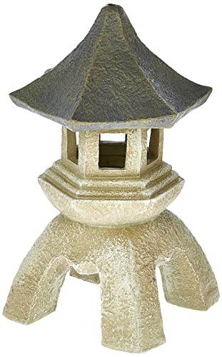 Asian Pagoda Lantern Statue - Medium, Two Tone Stone