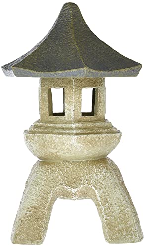 Asian Pagoda Lantern Statue - Medium, Two Tone Stone