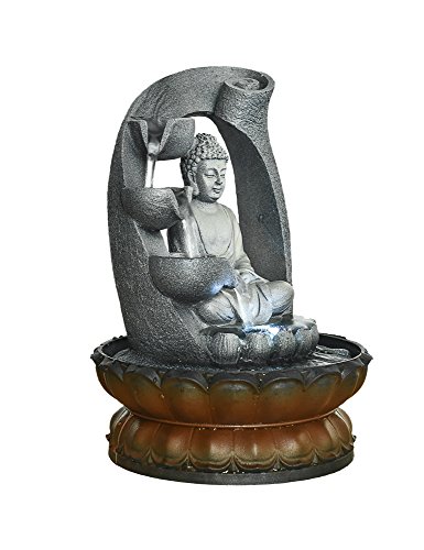 Buddha Fountain Tabletop Decor - Zen Meditation Indoor Waterfall