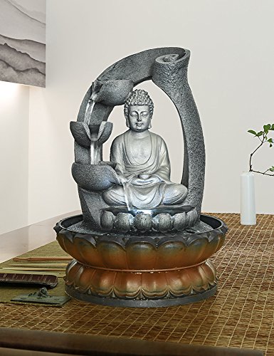 Buddha Fountain Tabletop Decor - Zen Meditation Indoor Waterfall