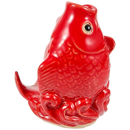 Ceramic Carp Fish Fountain Spitter for Garden Decor