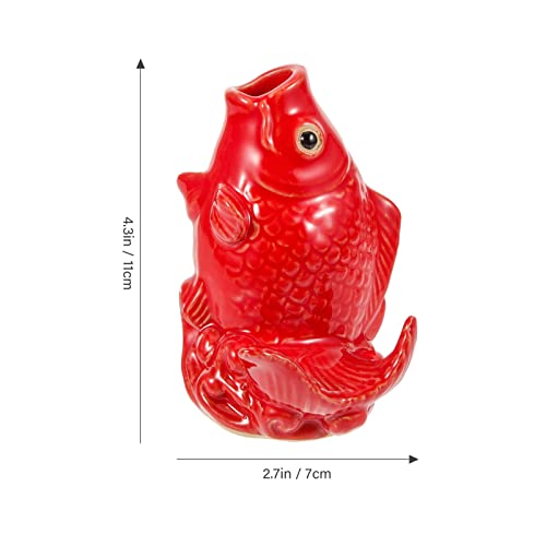 Ceramic Carp Fish Fountain Spitter for Garden Decor