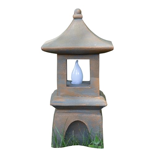 Outdoor Solar LED Japanese Pagoda Garden Lantern Decor