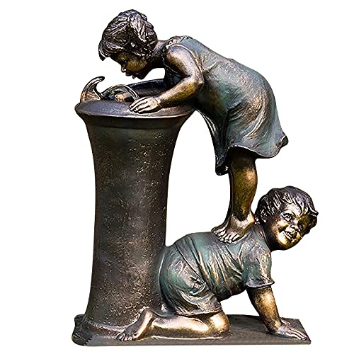 Solar Lighted Garden Children Figurines for Whimsical Decor