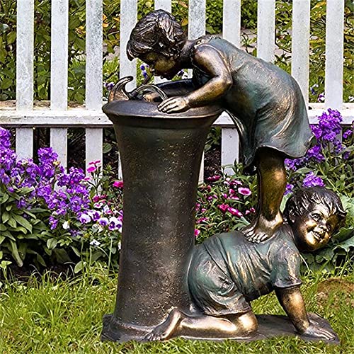 Solar Lighted Garden Children Figurines for Whimsical Decor