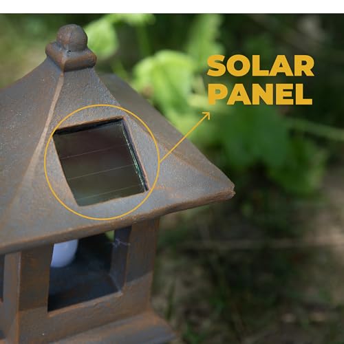 Outdoor Solar LED Japanese Pagoda Garden Lantern Decor