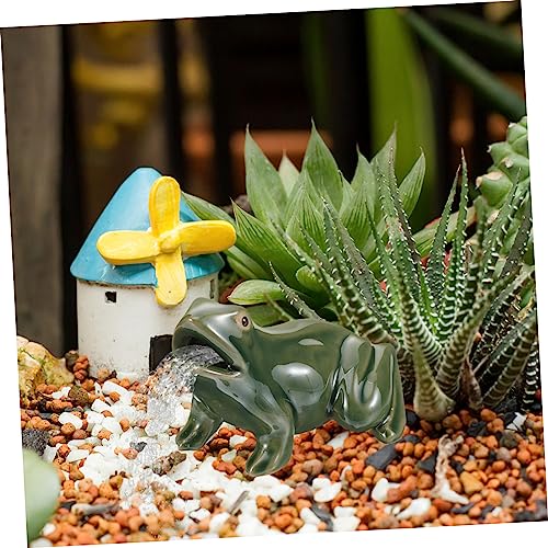 Zen Garden Water Fountain with Frog Ornaments Rockery
