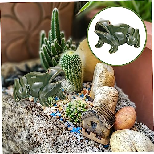 Zen Garden Water Fountain with Frog Ornaments Rockery