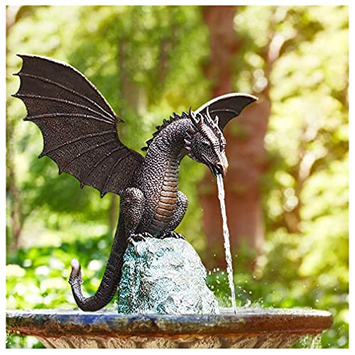 Dragon Waterscape Sculpture for Patios, Pond, Garden - Multcolor